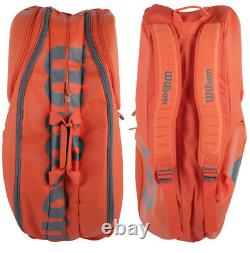 Wilson Vancouver Tennis Bag Racquet Backpack 15 Pack Orange NWT WRZ-849715