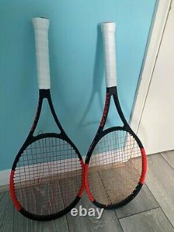 Wilson pro staff 97 pair of used rackets. One racket needs restring. Regripped